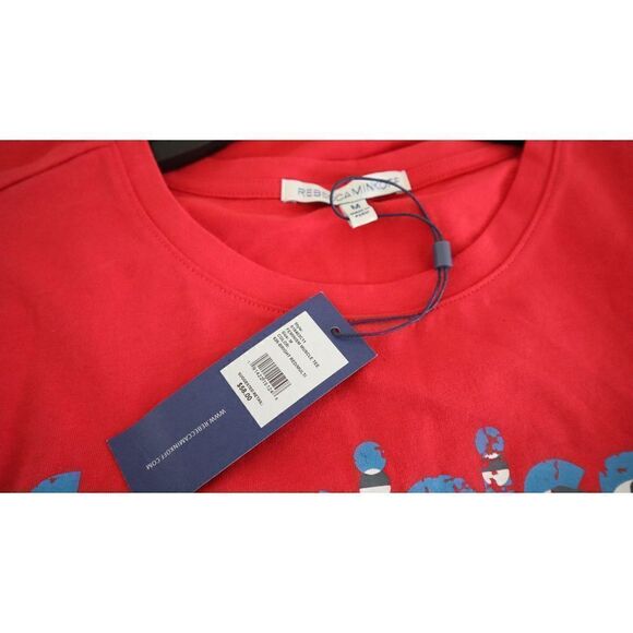Rebecca Minkoff S18403C11 626 Women's Sz M Red Feminism Muscle Tee Shirt $58 - Picture 3 of 9